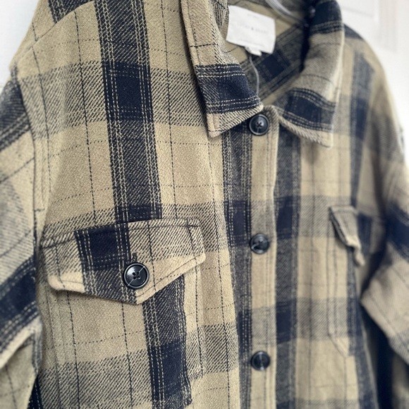 NWT Lucky Brand Oversized Flannel Shirt XL Green - Picture 4 of 12